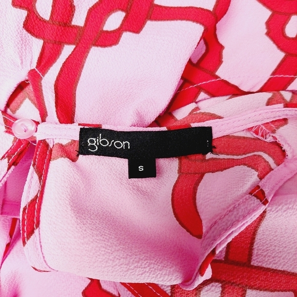 Gibson Pink Chain Link Mykonos Racerback Summer Romper P1335 - Picture 6 of 9